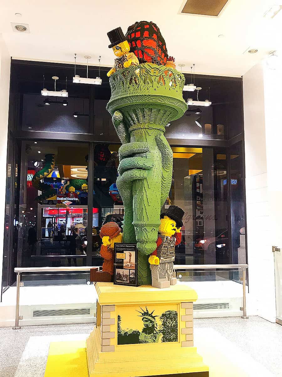 The Statue of Liberty Torch built with Legos