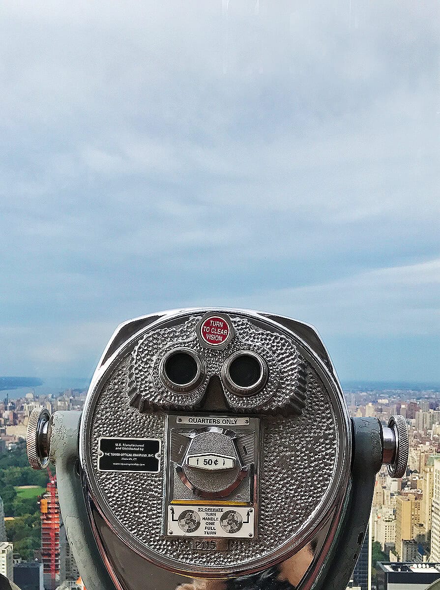 Binoculars at Top of the Rock in NYC