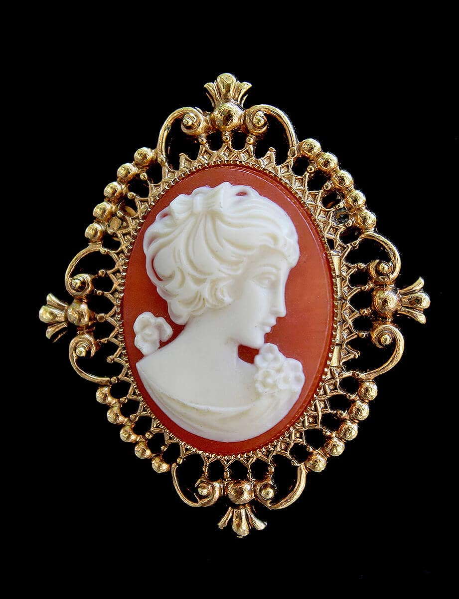 Authentic cameo brooch