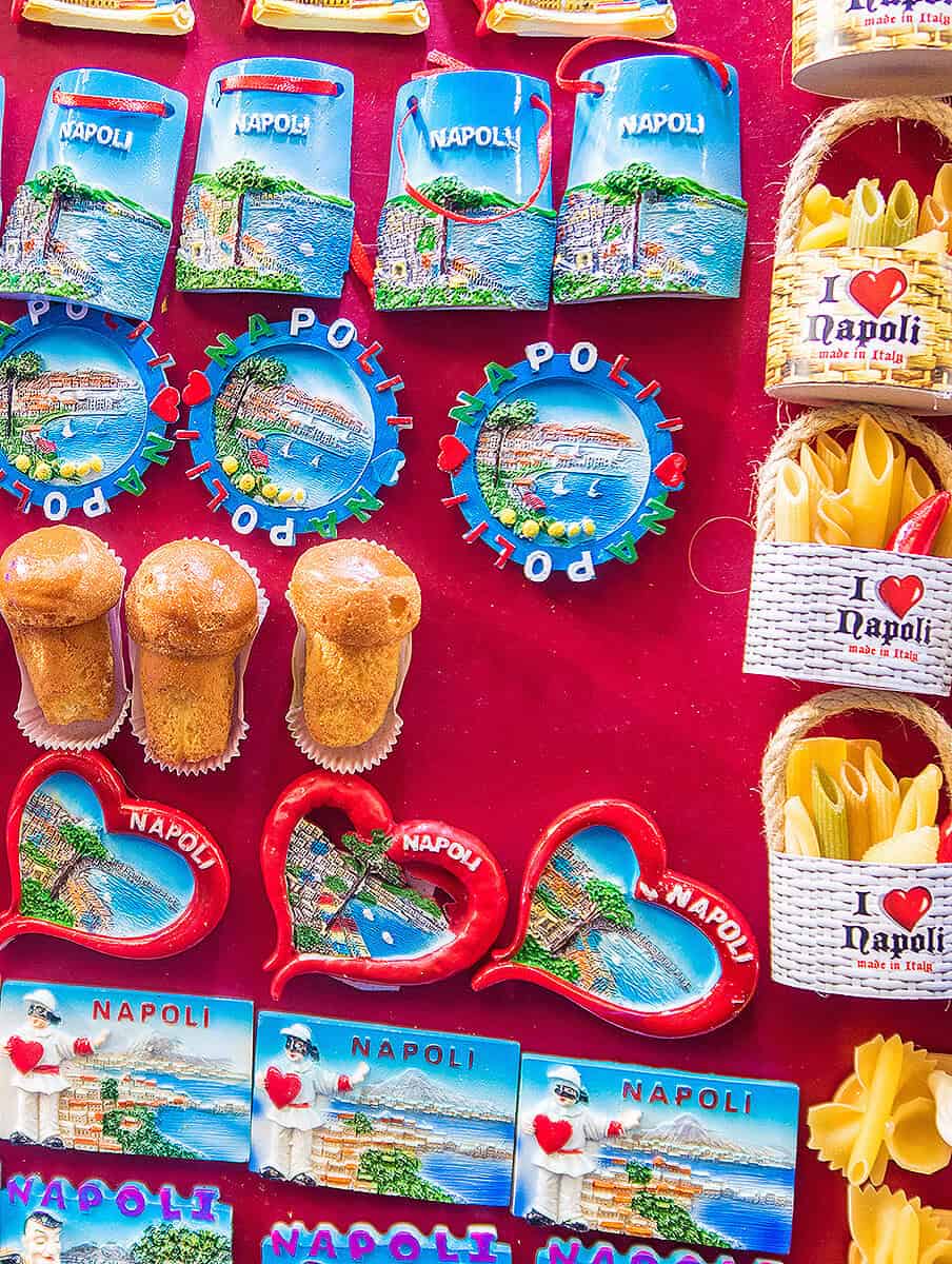 Fridge magnets in Naples, Italy
