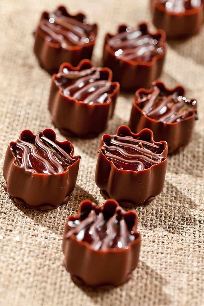 Nudi chocolates filled with grappa cream