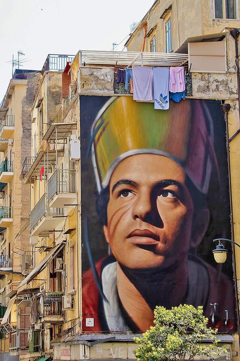 San Gennaro mural in Forcella (Naples)